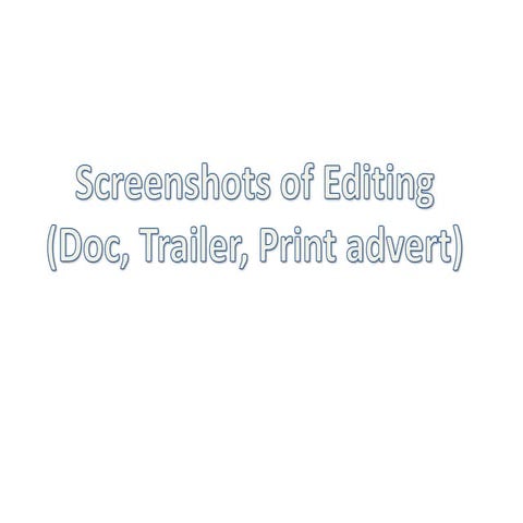Screenshots of editing