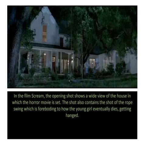 Screenshots from horror films introduction