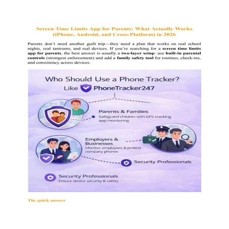 Turning Screen Time Into a Safety Routine: Limits + Check-Ins ...