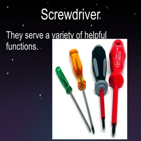 screwdriver | PPT