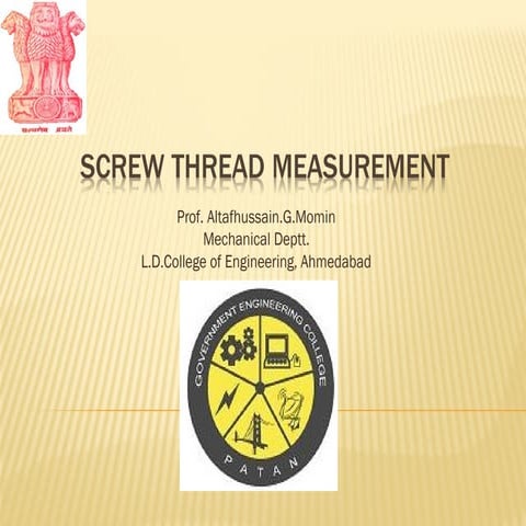 Screw thread measurement 