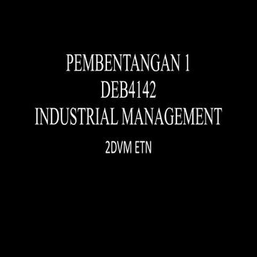 Comprehensive Industrial Management Presentation on Product Production ...