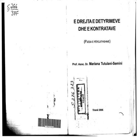 E  Drejta e Detyrimeve dhe e Kontratave