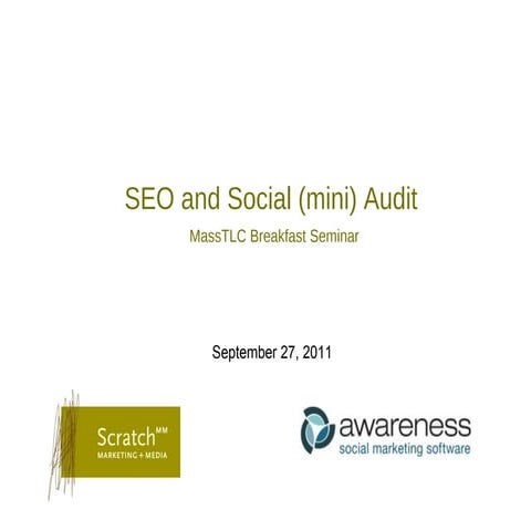 Social Media & SEO Objective Audit