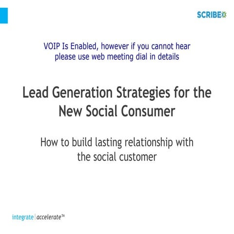 Lead Generation Strategies for the New Social Consumer