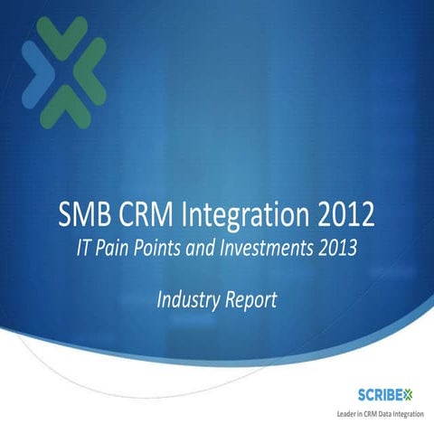 Scribe State of SMB CRM Integration Report - January 2013
