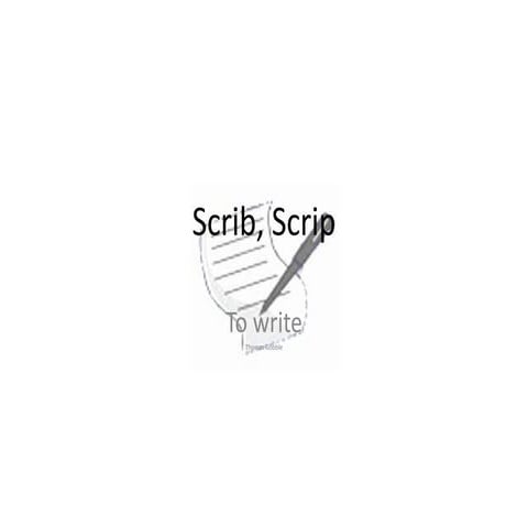 Scrib scrip powerpoint | PPTX