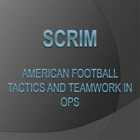 Scrim Presentation | PPTX