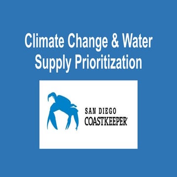 Climate Change and Water Supply Prioritization