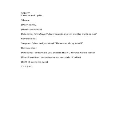 Film treatment and plot synopsis | DOCX