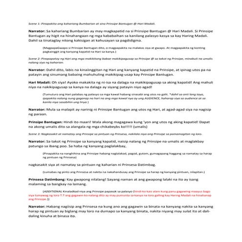 Prinsipe Bantugan (Self Script)