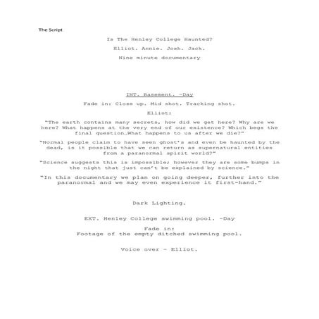 Documentary Script | PDF