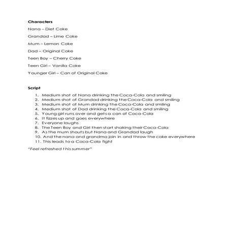 Music video script final draft by carla & jess | DOCX