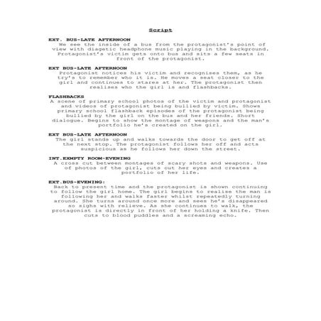 Sophie O'Connell- opening sequence script