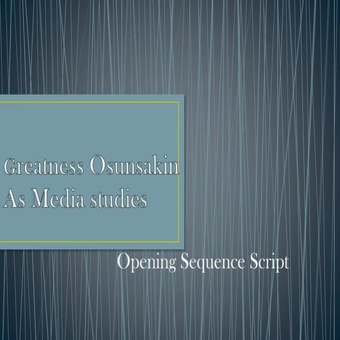 John Wick a crime action movie: Opening Sequence Textual analysis | PPTX