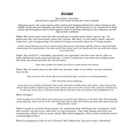 Script  this is life