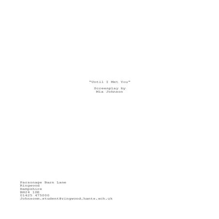 Dating 101 script | DOCX