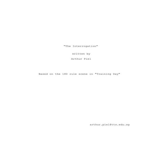 The interrogation - Script | PDF