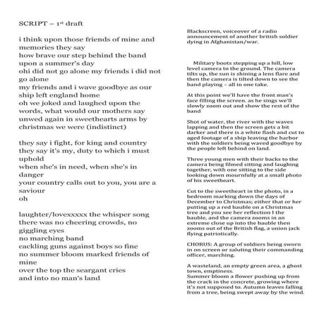 Second draft of script | DOCX