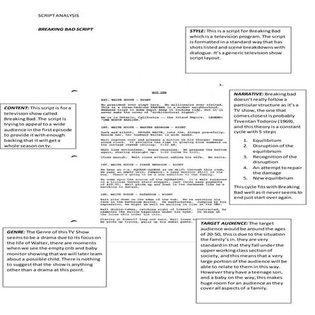 Script analysis breaking bad tv