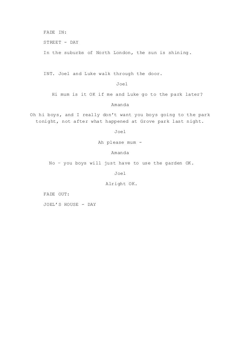 Script draft