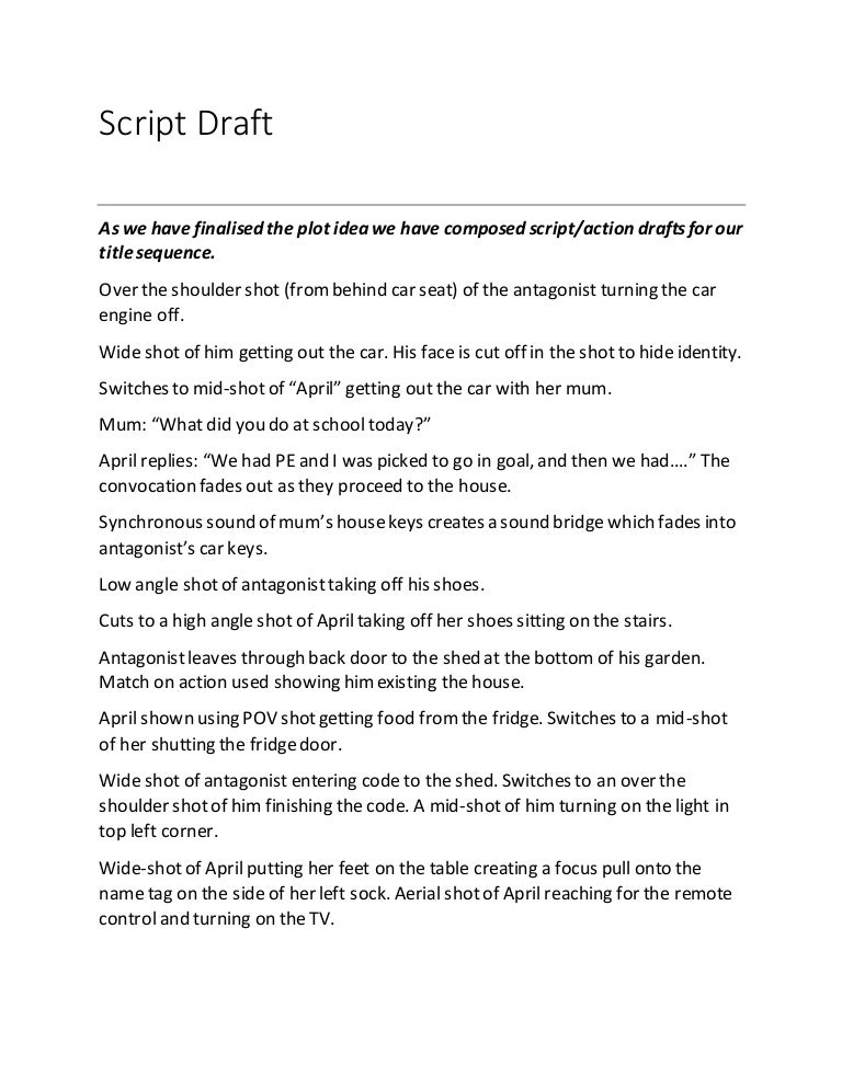 Script draft 1