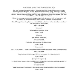 Script for media horror