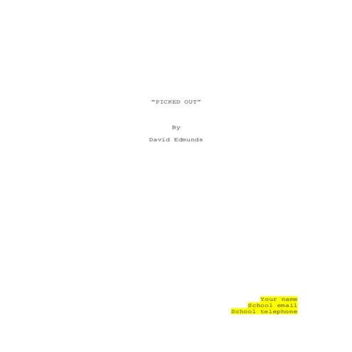 Script for picked out final draft | PDF