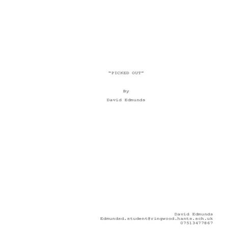 Script for picked out final draft | PDF