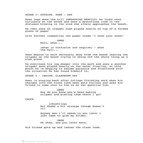Script For Film
