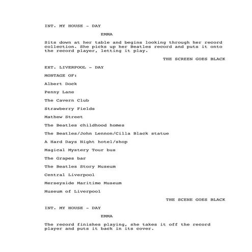 Script reliving the memories | PDF