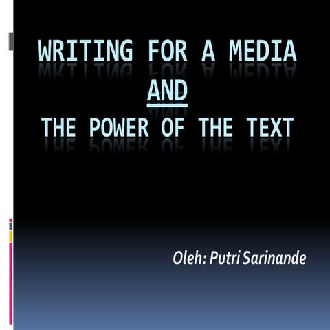 Script Writing | PPTX