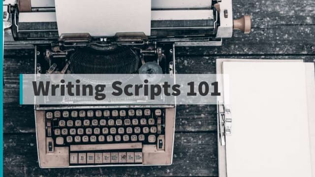 Scriptwriting 101 | PPTX | Screenwriting | Content Production