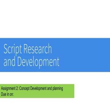 Script writing for level 1 | PPTX