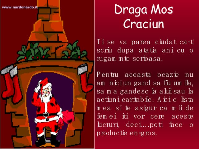 Scrisoare Catre Mos Craciun