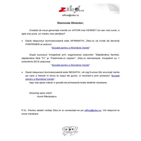 Scrisoare deschisa catre presa din Romania