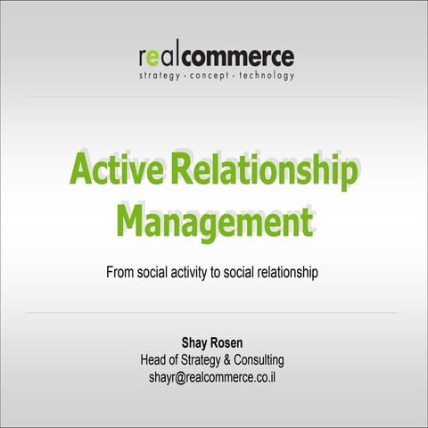 ARM - From social media activity to social relationship
