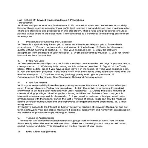 class rules mr howard 2018