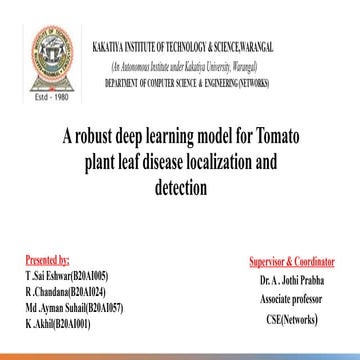 A Robust Deep Learning Model for Tomato Plant Leaf Disease Localization ...