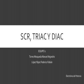 Scr, triac y diac
