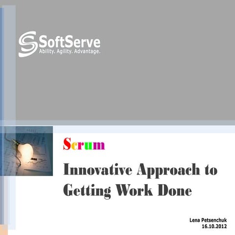 Scrum - the main concepts