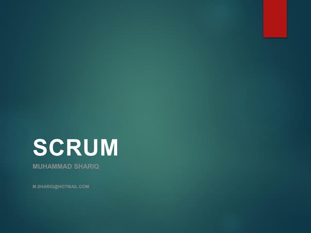 Scrum By muhammad shariq