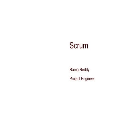 Scrum Framework in Agile