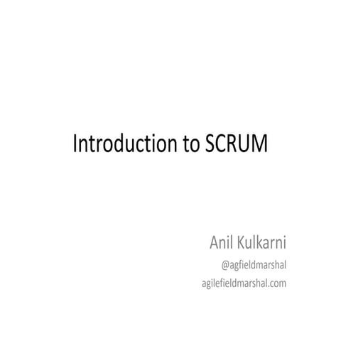 Introduction to Scrum