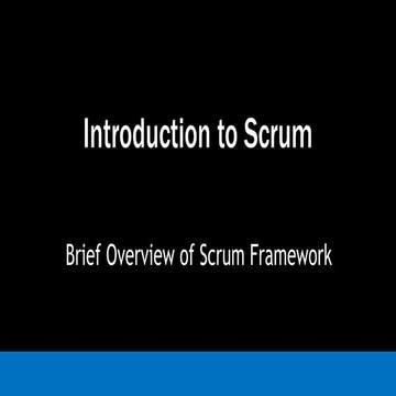 Introduction to Scrum
