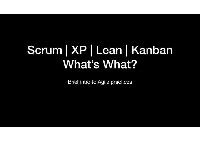 Scrum. XP. Lean. Kanban - Be Agile 
