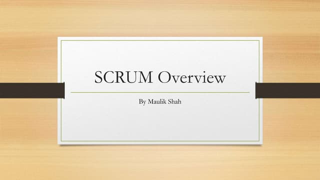 Scrum Overview