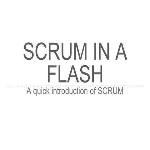 Scrum in-a-flash