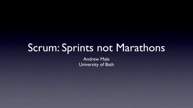 Using Scrum - IWMW 2009 (workshop)