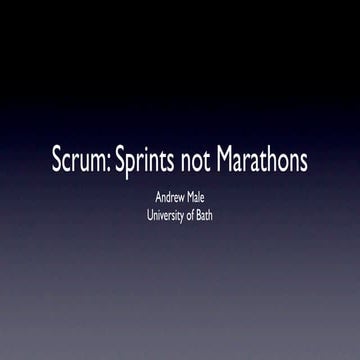 Using Scrum - IWMW 2009 (workshop)
